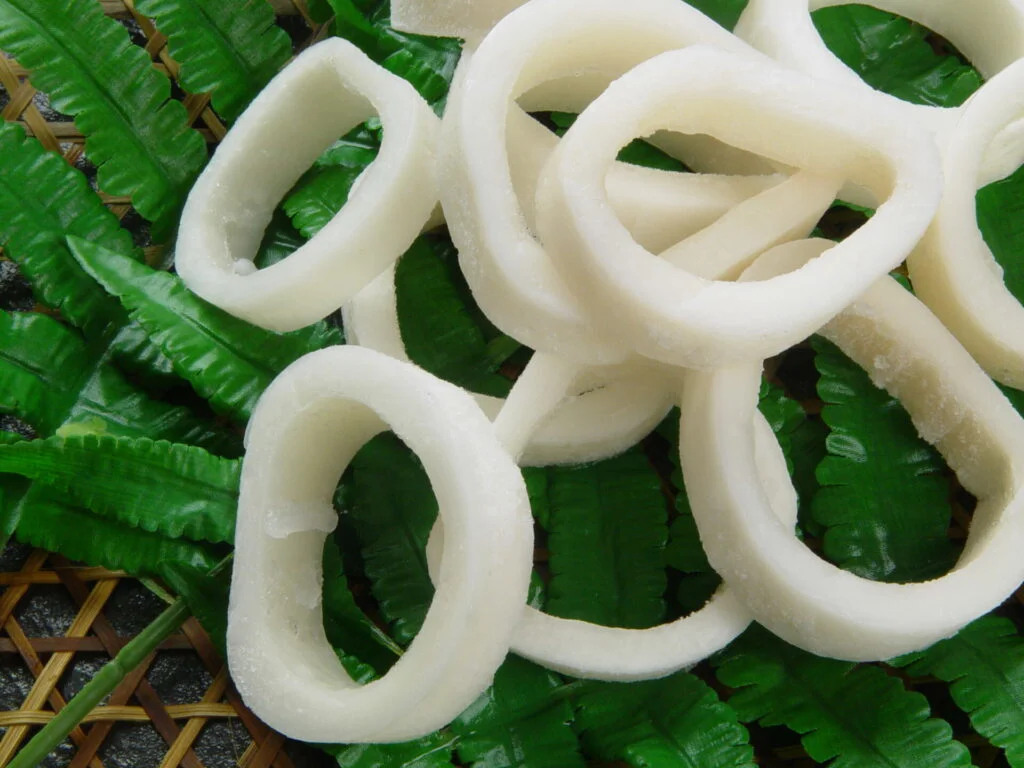 frozen Squid rings from Peru with Leafy Green