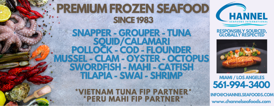 Infographic for Channel Seafood of fish they sell.