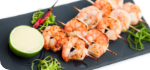 cooked Shrimp dish with garnished plate